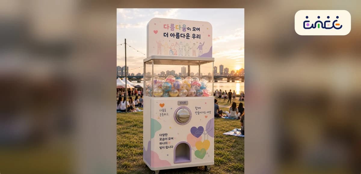 다름다움이 모여 더 아름다운 우리 문구로 꾸민 가챠머신